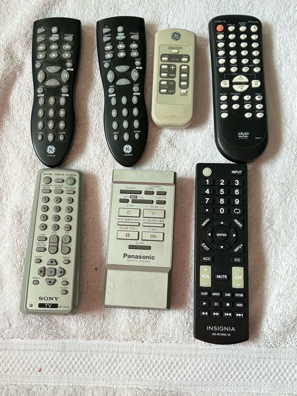 Remote Control Lot Of Seven Assorted  Untested Some Vintage